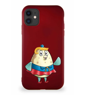 Apple iPhone 11 Soft Premier Kapak Bayan Puff Tasarımlı Silikon Kılıf - Mürdüm (Şeffaf)