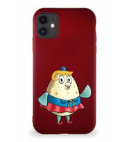 Apple iPhone 11 Soft Premier Kapak Bayan Puff Tasarımlı Silikon Kılıf - Mürdüm (Şeffaf)