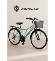 Dorello 26 Jant Yeşil Bisiklet D Kadro Bisiklet Camurluklu Bagajlı Sepetli