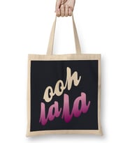 Ooh La La Slogan Bez Çanta Uzun Saplı