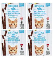 GimCat Sticks Somon & Atlantik Morina TAHILSIZ Ödül Çubukları 20 Gr X 4 Paket