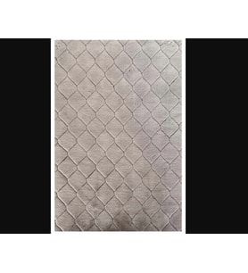 Phome Tüylü Desenli Yumuşak Halı Comfort Diamond No:2 Gri 75x110cm 1 Adet