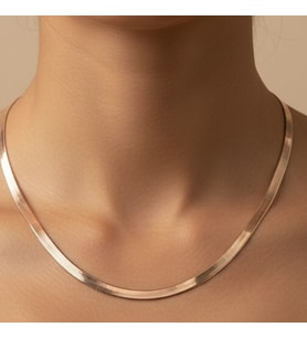 XUPİNG JEWELRY İTALYAN YASSI ROSE KOLYE