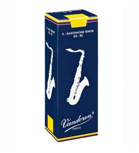 Vandoren SR223 Traditional Tenor Saksafon Kamışı No: 3.0 (Profesyonel) - 5'li Paket  Esnek Üfleme Tepkisi, Tutarlı Malzeme Kalitesi ve Zengin Harmonik İçerik
