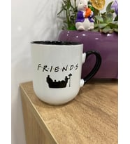 Friends Temalı Kupa Bardak (Siyah Beyaz)