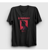 Presmono Unisex Siyah Starboy The Weeknd T-Shirt 158823tt