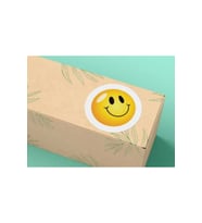 Gülen Suratlar Sarı Emoji Etiketi Yuvarlak Mat Sticker 4 Cm (40 Adet)