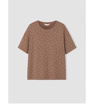 LCW DREAM Kahverengi Kalp Desenli Kadın Pijama Üstü