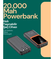 Taşınabilir Şarj Cihazı 20000 Mah  22.5w Hızlı Şarj + Dijital Ekran + Kablo Dahil