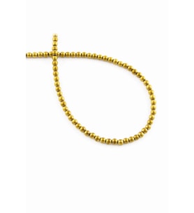 Hematit Taşı Küre Kesim Parlak Gold 3mm Doğal Taş Dizi
