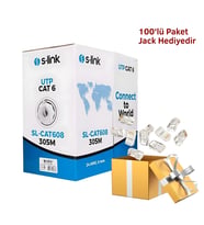 S-Link SL-CAT608 305m Gri Utp CAT6 Kablo