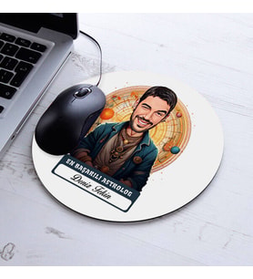 Kişiye Özel Hediye Karikatürlü En Başarılı Erkek Astrolog Mousepad