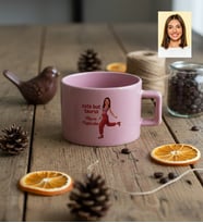 Kişiye Özel Karikatürlü Cute But Taurus Boğa Burcu Lüks Pastel Fincan Doğum Günü Hediyesi