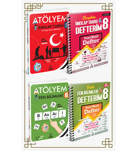 Arı Yayıncılık 8. SINIF ARI YAYINLARI FEN BİLİMLERİ+İNKILAP ATÖLYEM VE DEFTER SETİ (Çok Renkli)