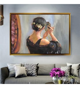 Altın Çerçeveli dekoratif tablo a1852 (Gold)