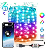 ALLY 10MT 100 LED RGB Bluetooth Telefonla Kontrol Edilen Usb Led Lamba İos-Android- - HPSBYI4332-8