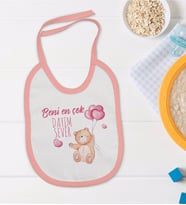 BK Kids Pembe Bebek Mama Önlüğü - Model 50