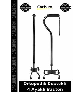 Özel Üretim Hafif İthal Tetrapot Denge Sağlayan Ortopedik Destekli Sağlam Ergonomik 4 Ayaklı Baston
