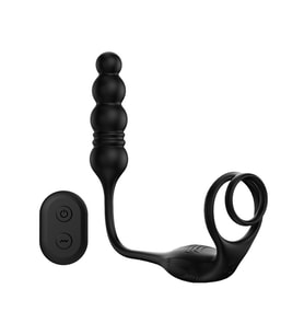 Erkekler İçin Çift Halkalı A*nal Vibratör – Prostat Masajörü, 9 Titreşim & İtme Modu, USB Şarjlı, Su Geçirmez