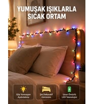 Enerji Tasarruflu Şeffaf Kablo 5 m 50 LED Dekor Işık Yeni Nesil