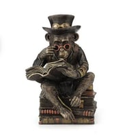 WISE Veronese Serisi-WISE KİTAP OKUYAN SEMPANZE-11.5*13.5*19.5 CM.