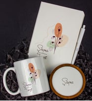 Kişiye Özel Defter Kalem Kupa Ve Bardak Altlığı Hediye Seti 103685 (Model 1)