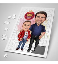 Harika Baba ve Oğlu Karikatürlü Puzzle