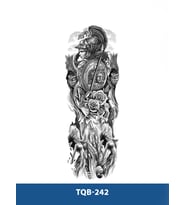 TQB-242 SAVAŞCI KADIN DESEN GEÇİCİ KOL DÖVMESİ-TATTO