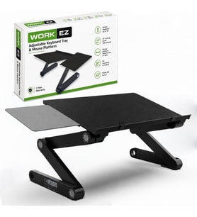 Workez Keyboard Tray and Mouse Pad – Black-P