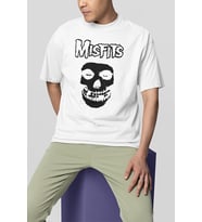 Misfits Baskılı Unisex Oversize Müzik Grubu Tişört