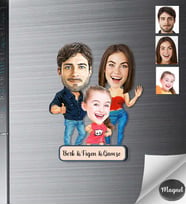 Kişiye Özel Aile Ahşap Magnet 24