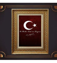 Gold Altın Kalın Çerçeveli Paspartulu Tablo c1079