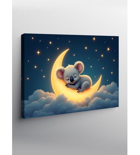 Kanvas Tablo Ay Işığında Uyuyan Koala