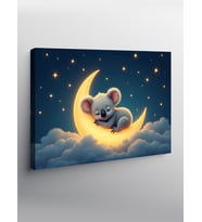 Kanvas Tablo Ay Işığında Uyuyan Koala