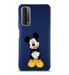 Huawei P Smart 2021 Soft Premier Kapak Mickey Mouse-A Tasarımlı Silikon Kılıf - Lacivert (Şeffaf)