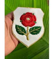 10X9 CM NAKIŞ İŞLEME ÇİÇEKLİ GÜLLÜ ARMA CAP APLİKE DİKİŞ AKSESUARI