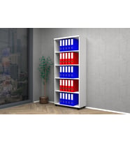 Vena Raflı Ofis Dosya Dolabı 80x35x185 (Beyaz)