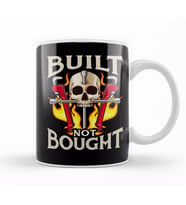 Built Not Bought Car & Motorcycle Mechanic Junkie Kupa Bardak Porselen