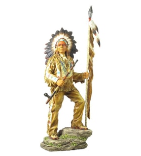HEDİYELİK › VERONESE BİBLOLAR › Wise Kızılderili-KIZILDERİLİ ŞEF BÜYÜK RENKLİ-44*25*92 CM.