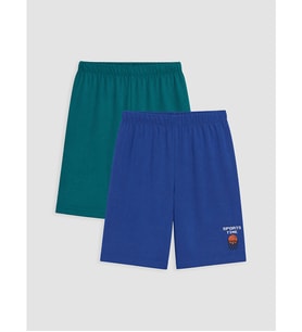 LCW Kids Mavi Regular Fit 2'li Baskılı Erkek Çocuk Pijama Altı