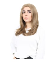 Kahkülsüz Fiber Sen Orta Boy Düz Peruk / Bebek Kumralı
