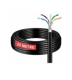 25 Metre Cat6 Kablo AWG23 Bakır Tel Double Layer iç ve Dış Mekan Ethernet internet Kablosu