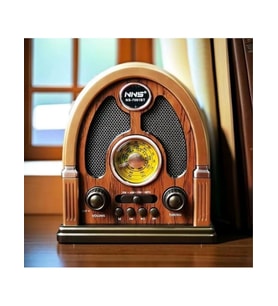 NS-7061 Retro Ahşap Tasarım Bluetooth Hoparlörlü Radyo – Fm/am Destekli, Şarjlı ve Taşınabiliri Rady
