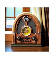 NS-7061 Retro Ahşap Tasarım Bluetooth Hoparlörlü Radyo – Fm/am Destekli, Şarjlı ve Taşınabiliri Rady