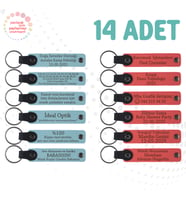 Gök Mavi & Nar Çiçeği, 14’lü Set, Kişiselleştirilebilir Anahtarlık, Kurumsal Seminer Katılımcılarına