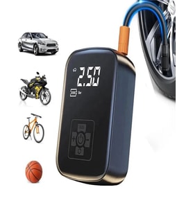 A55-56 PSI Destekli 3600mAh 50W LED Ekranlı Araba Motor Bisiklet Top Hava Kompresörü Powerbank