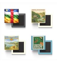 Buzdolap Magnetleri - Orta Afrika Cumhuriyeti Bangui - 4'lü Set Magneti
