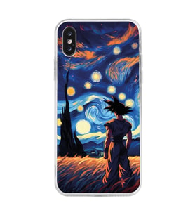 Iphone X ve XS Uyumlu Dragon Ball Tasarımlı Şeffaf Telefon Kılıfı