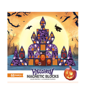 68 Parça Halloween Cadılar Bayramı Temalı Manyetik Küpler 4D