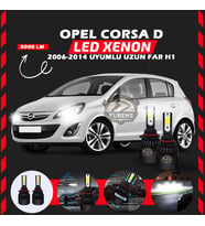 Opel Corsa D 2006-2014 Uzun Far Uyumlu Şimşek Etkili Led Xenon Light Series H1